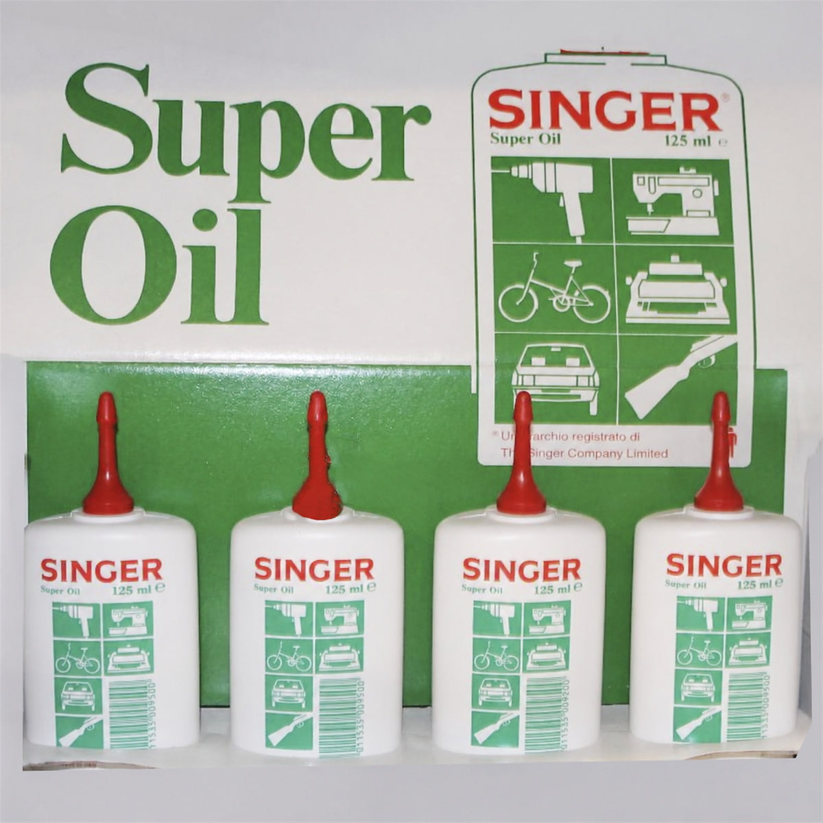 Olio singer lubrificante universale per macchine da cucire 125 ml antiruggine anticorrosione