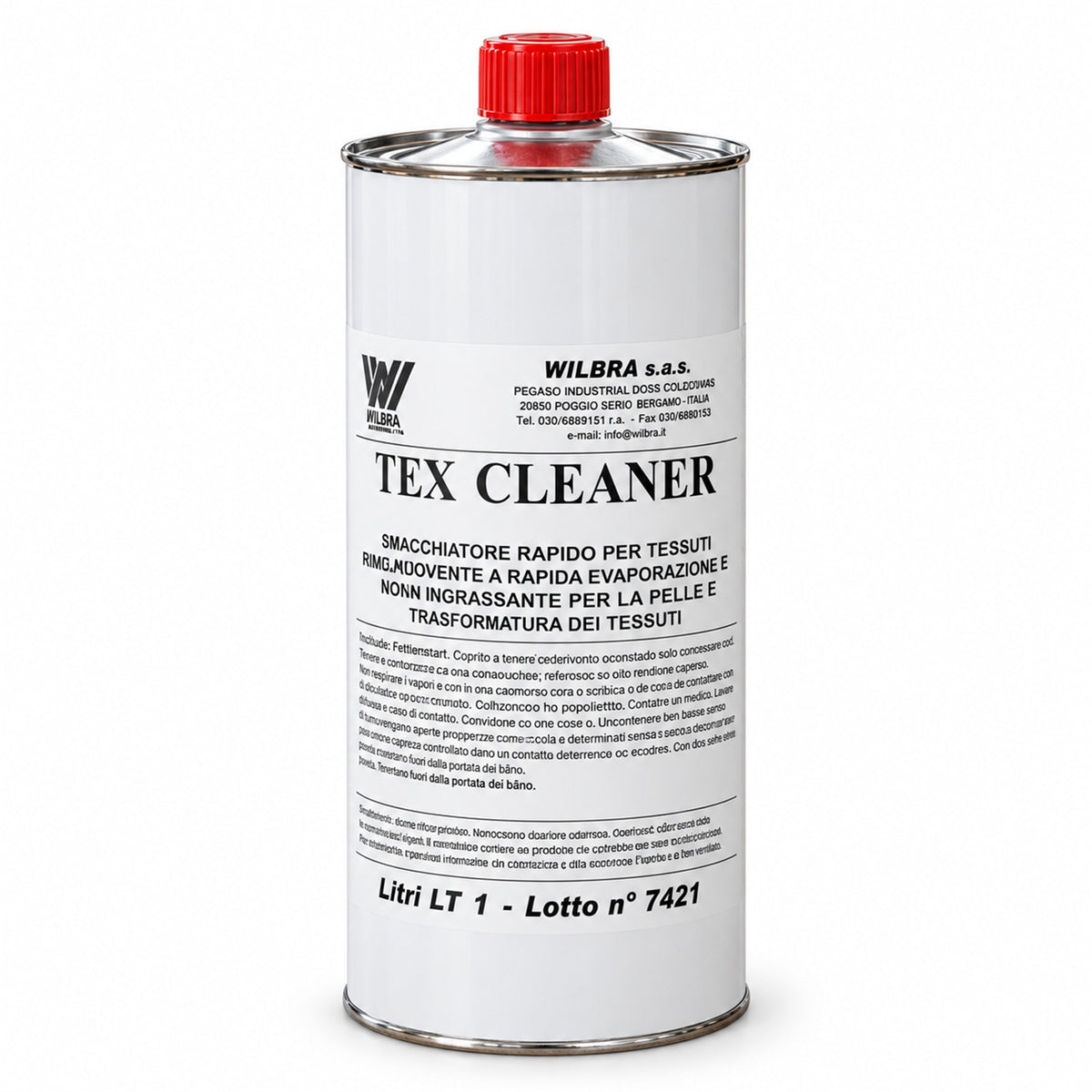 Tex Cleaner Wilbra 1 L Smacchiatore Sgrassante per Tessuti Scarpe Borse Abbigliamento Tappezzeria
