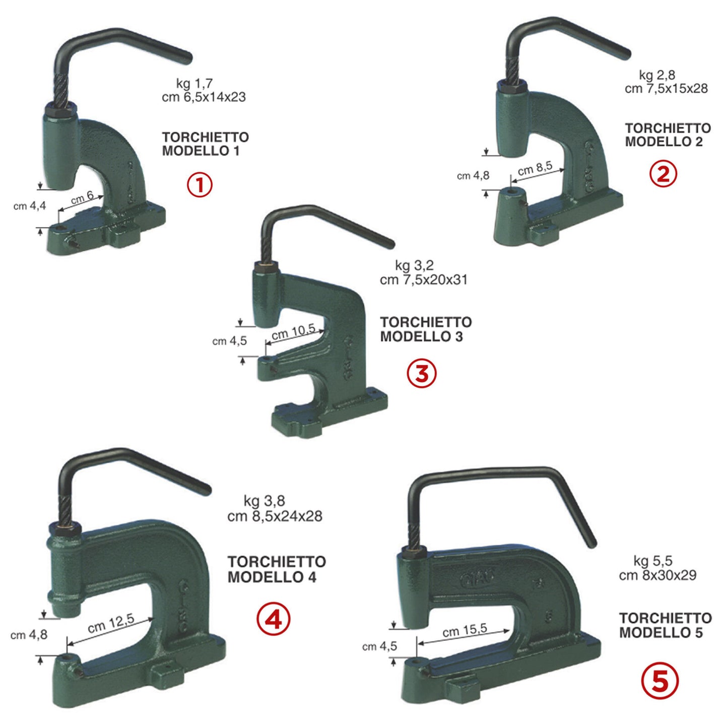 Punzone per applicare occhielli vela misure VL60/70/80 torchio matrici ricambio